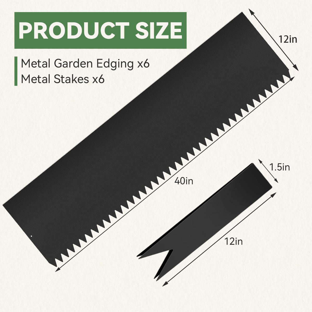 LMYYGOO galvanized border pieces joined for a seamless garden edge.