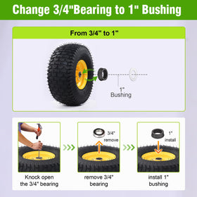 LMYYGOO nylon tread tire offers rugged traction on uneven terrain