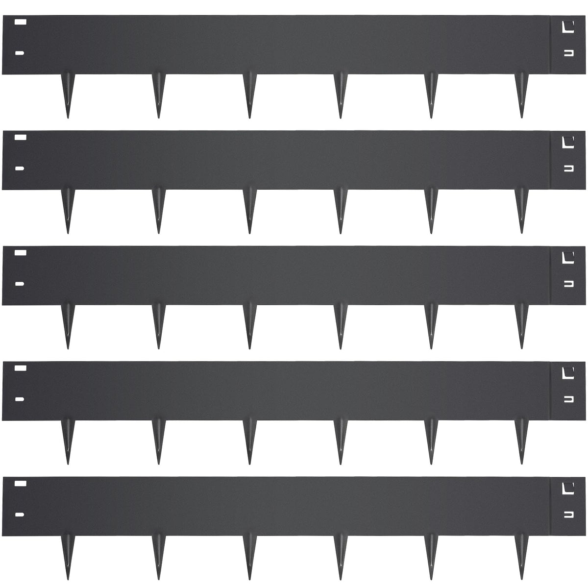 LMYYGOO steel edging 39in black border for durable garden separation.