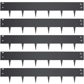 LMYYGOO steel edging 39in black border for durable garden separation.