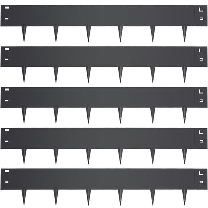 LMYYGOO steel edging 39in black border for durable garden separation.