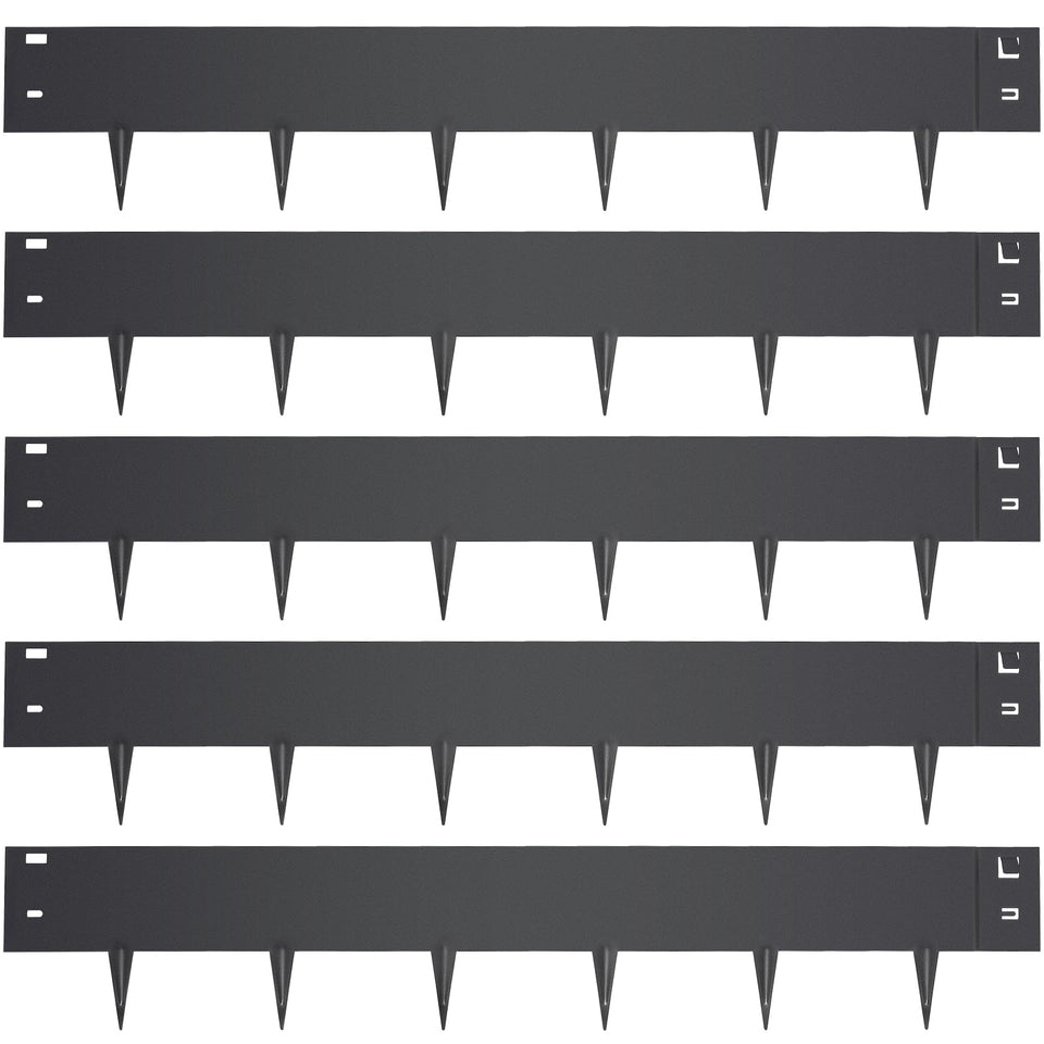 LMYYGOO steel edging 39in black border for durable garden separation.