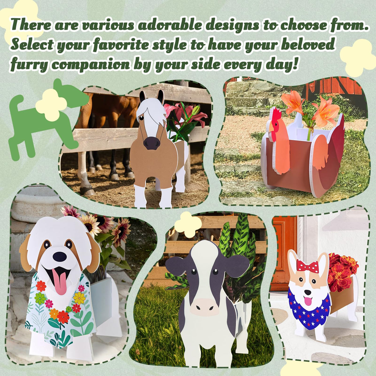 Lnakio Cow Planter PVC material ensures durability and simple cleaning.