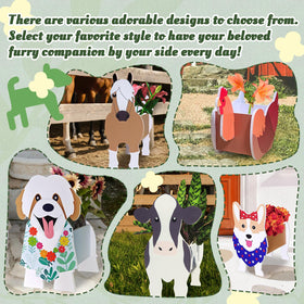 Lnakio Cow Planter PVC material ensures durability and simple cleaning.