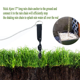 LNATPPE iron detail of rain chain anchor for durability.