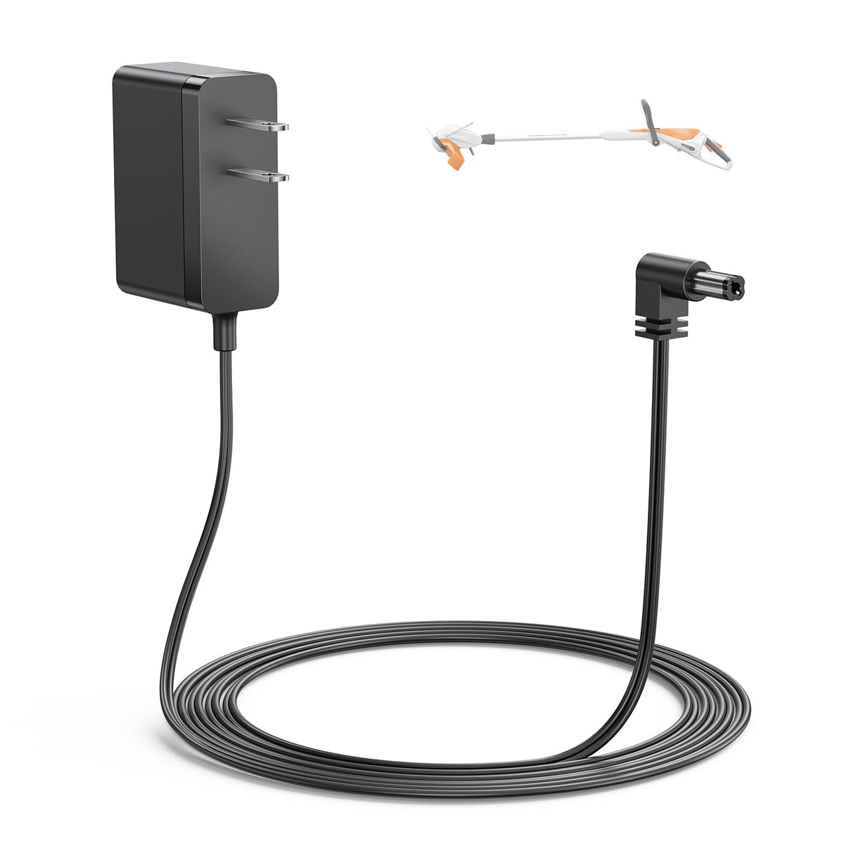 Lnauy STIHL FSA45 charger front view with compact design for easy storage