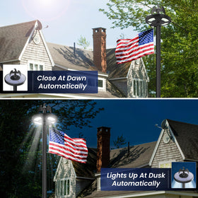 LNEUIE American flag is included for immediate patriotic display.