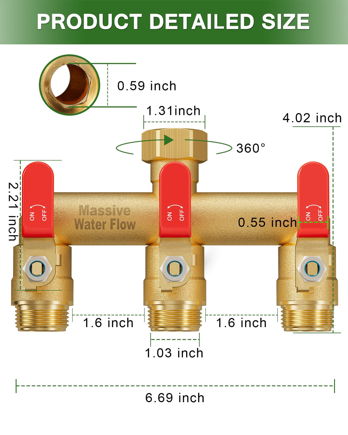 LNEZCDB large ball valve for smooth, unrestricted flow to all outlets