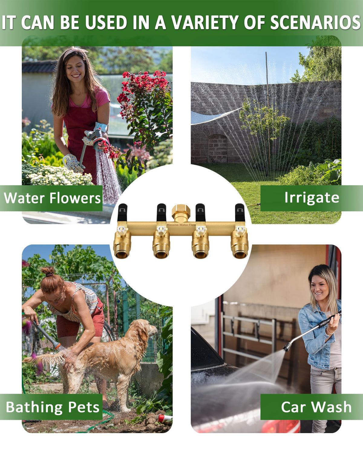 Brass body tested for crack-free, leak-free operation across extreme temperatures.