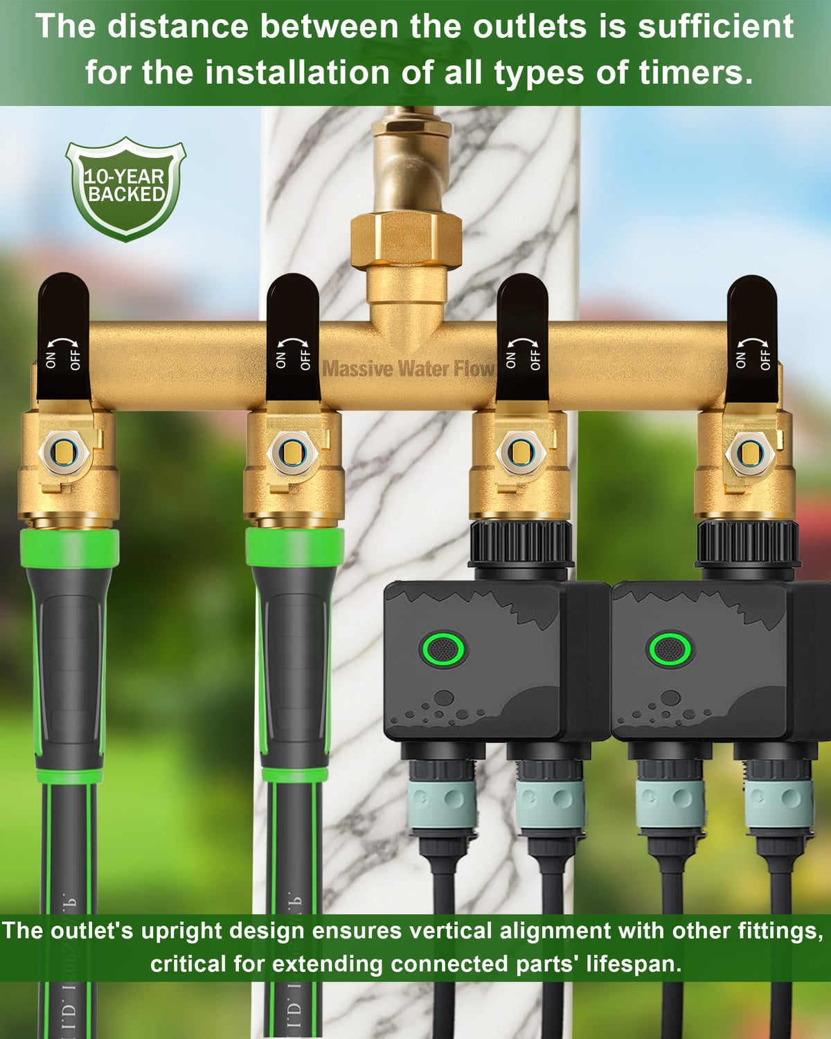 LNEZCDB enables multitasking: watering plants, washing a car, or sprinkler use.
