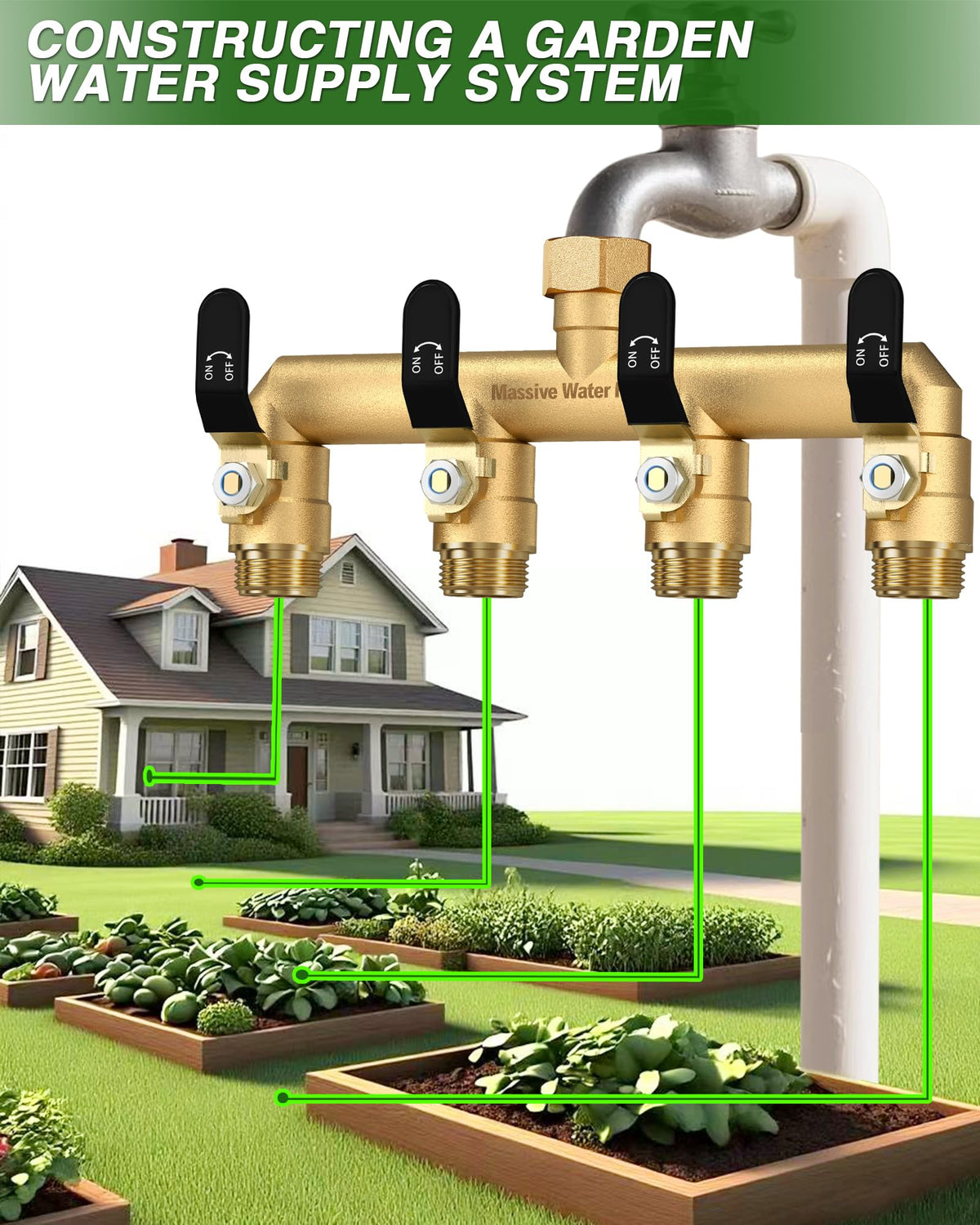 Fits standard US faucets with tool-free hex inlet.