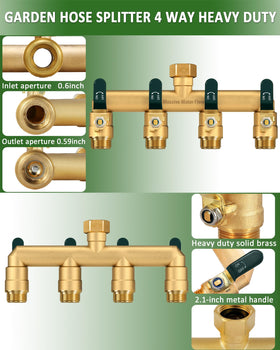 LNEZCDB 4-way splitter with large handles for precise control.
