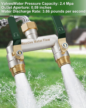 LNEZCDB two-outlet design supports multitasking, ideal for watering beds and washing cars.