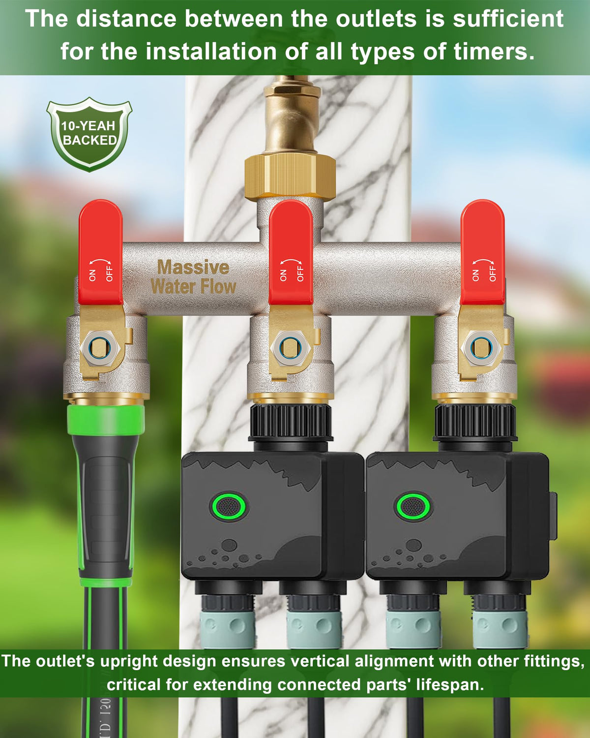 LNEZCDB nickel plated brass finish resists weathering for outdoor use.