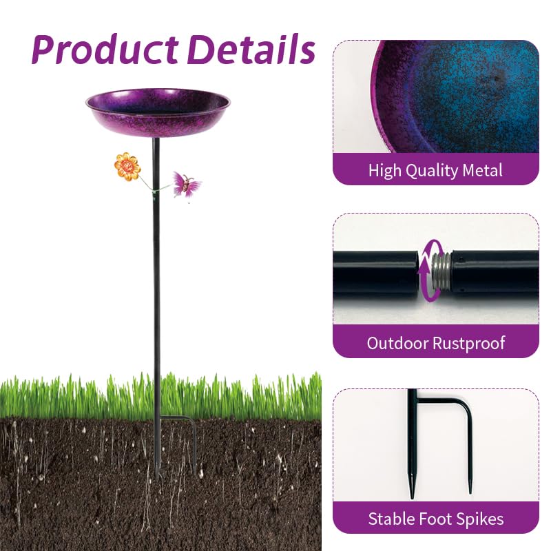 LNGMT dual-use bird bath and feeder helps attract diverse backyard birds.
