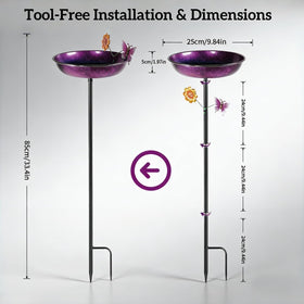 LNGMT purple garden decor brightens outdoor spaces and attracts birds.