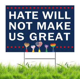 Lnyelxa anti-trump yard sign with double-sided visibility for yards and rallies.