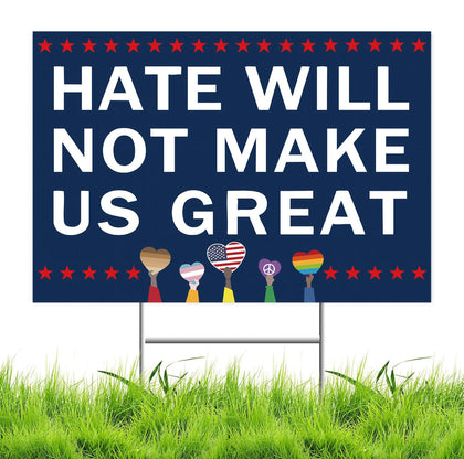 Lnyelxa anti-trump yard sign with double-sided visibility for yards and rallies.