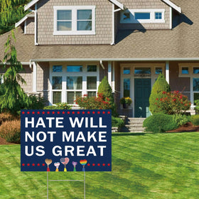 Lnyelxa conversation-starter protest sign promotes civic discussion.