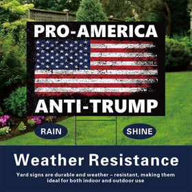 Weatherproof corrugated plastic keeps the message legible in sun or rain.