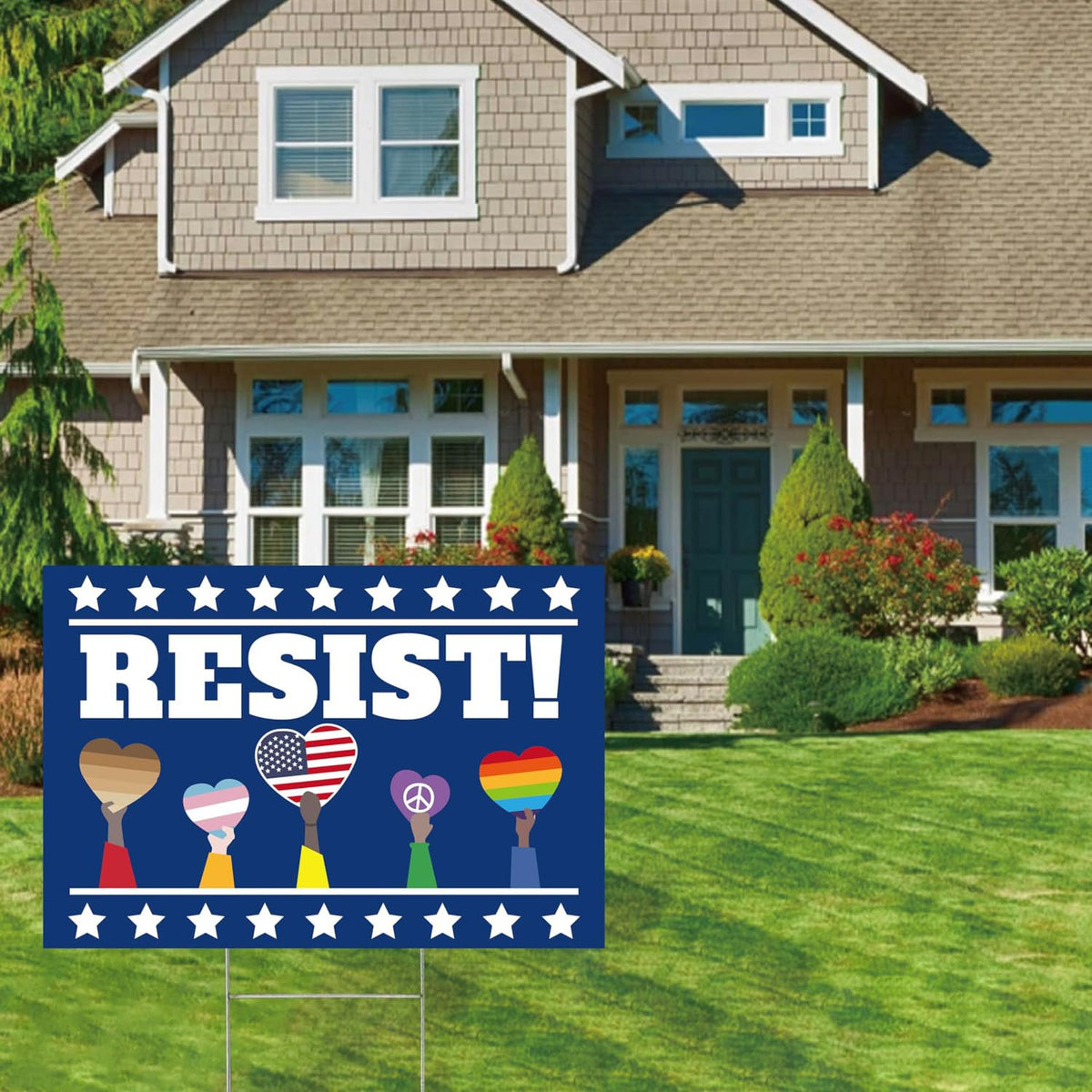 Lnyelxa Resist sign quick and secure setup with no tools
