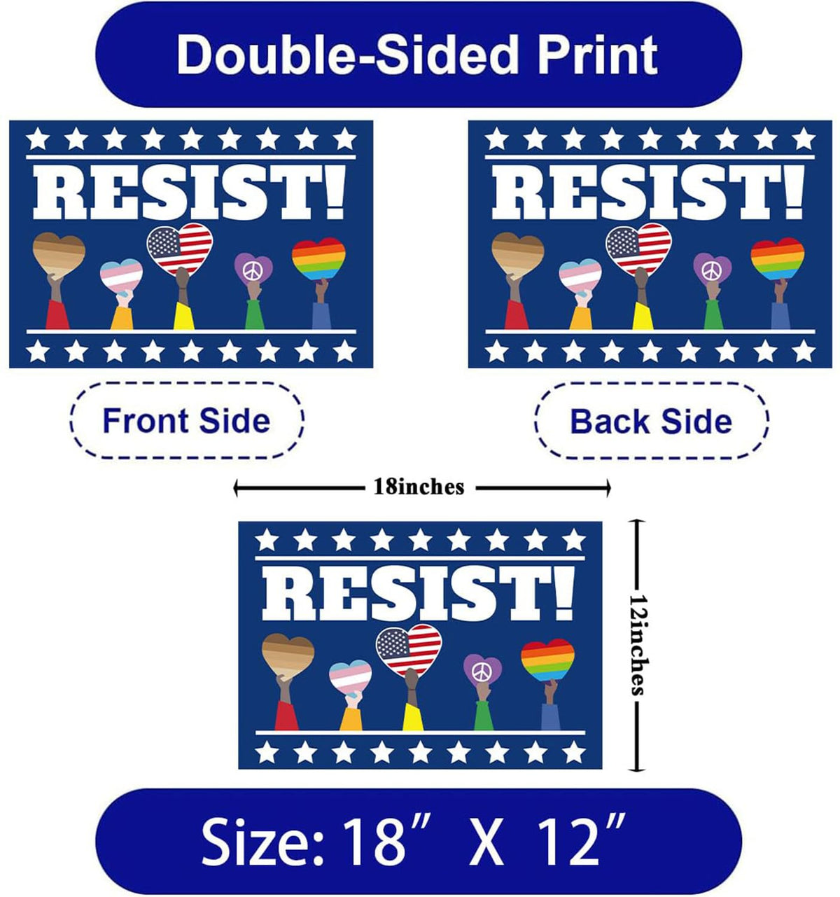 Lnyelxa Resist sign durable corrugated plastic withstands rain and sun