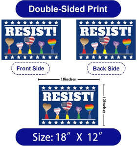Lnyelxa Resist sign durable corrugated plastic withstands rain and sun