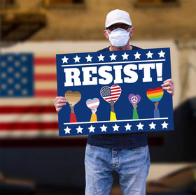 Lnyelxa Resist sign withstands rain sun and wind in challenging weather