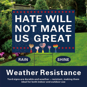 Lnyelxa weatherproof corrugated plastic sign withstands sun and rain.