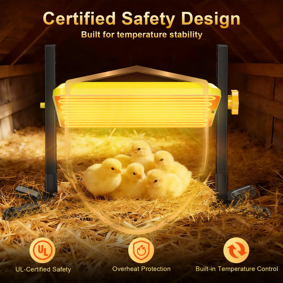 Lobeline Brooder Plate with height adjustments enabling flexible heat coverage