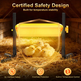 Lobeline Brooder Plate with height adjustments enabling flexible heat coverage