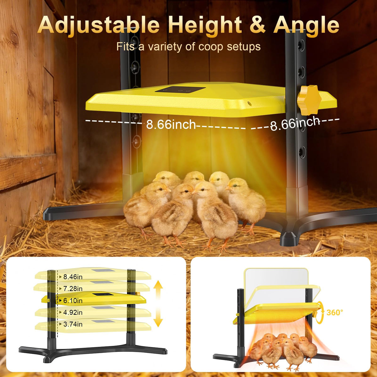 Lobeline UL-certified radiant heater enhances coop safety and calm