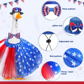 Locmeo tutu skirt with star pattern creates a playful July look.