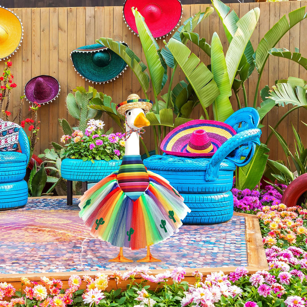 Locmeo Cinco de Mayo goose decor for outdoor celebrations