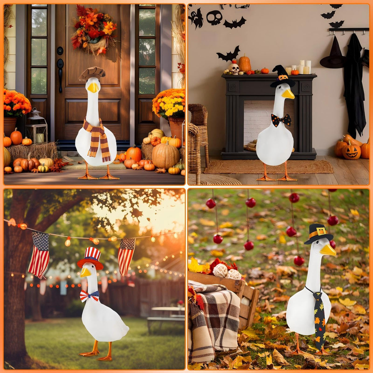 Locmeo Halloween purple witch outfit brings playful spookiness to outdoor spaces.