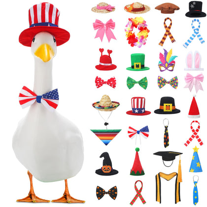 Locmeo goose outfits 16-set collection for vibrant porch decor.