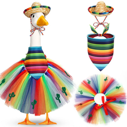 Locmeo Mexican goose sombrero adds festive porch decor