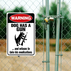 Locmorly dog-beware sign in bright color for quick recognition