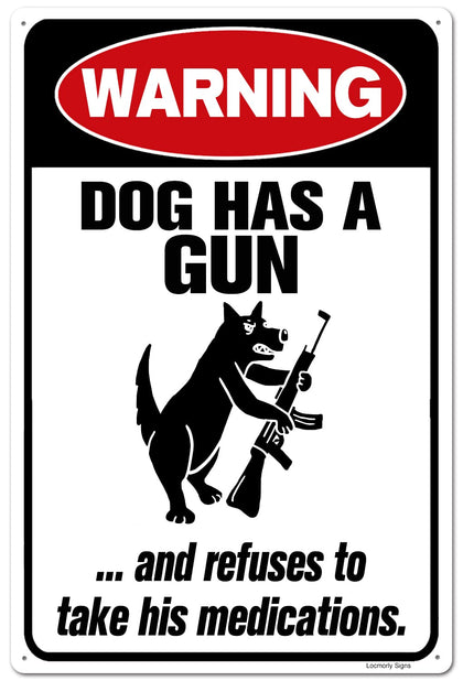Locmorly warning sign close-up emphasizes outdoor visibility and deterrence