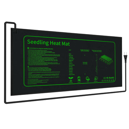 LOCONHA seedling heat mat on a growing tray provides consistent warmth for germination.