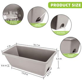 LOCONHA Window Box Planter water inlet design keeps surfaces dry.
