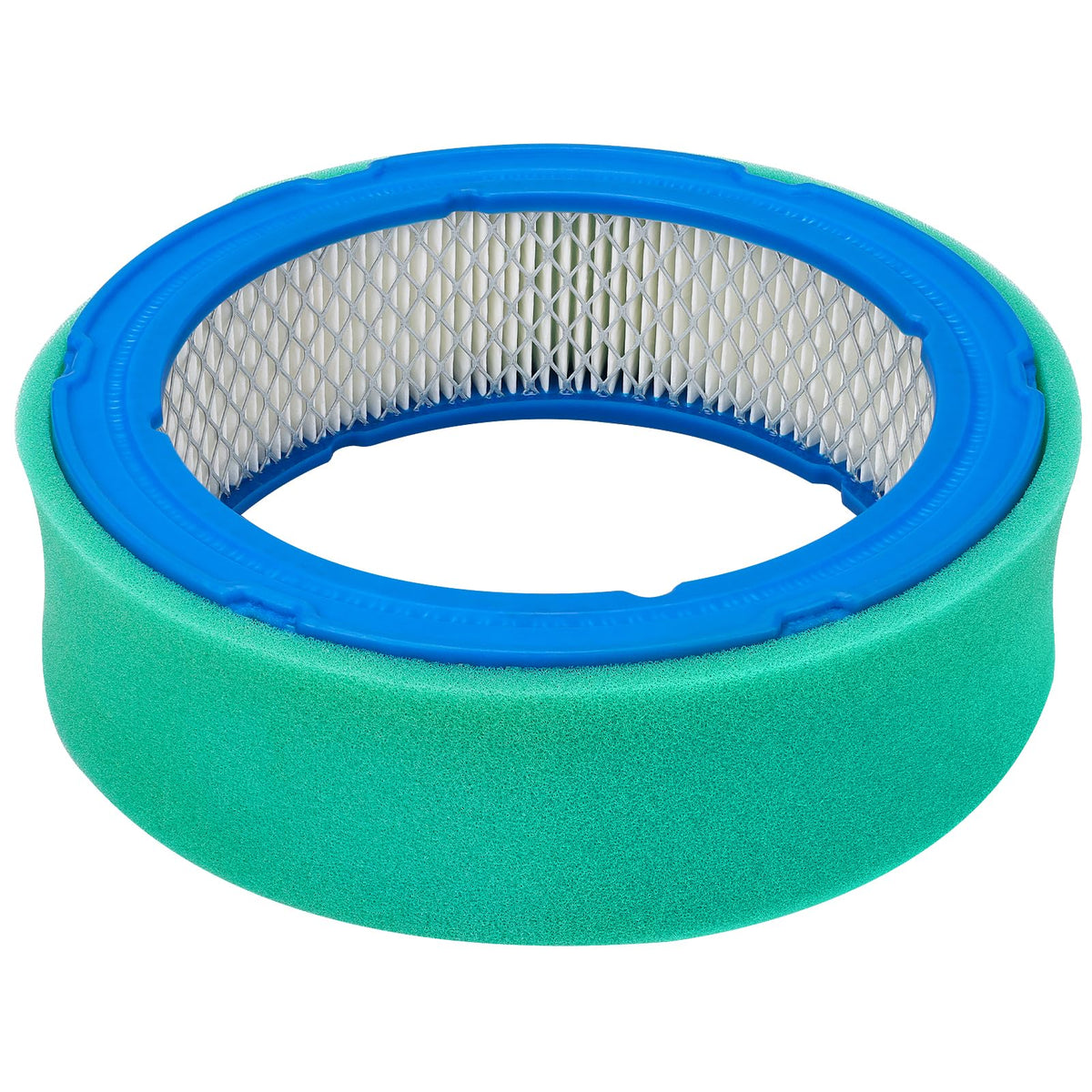 LOCOPOW 394018 air filter front view protects Briggs & Stratton engines from dust.