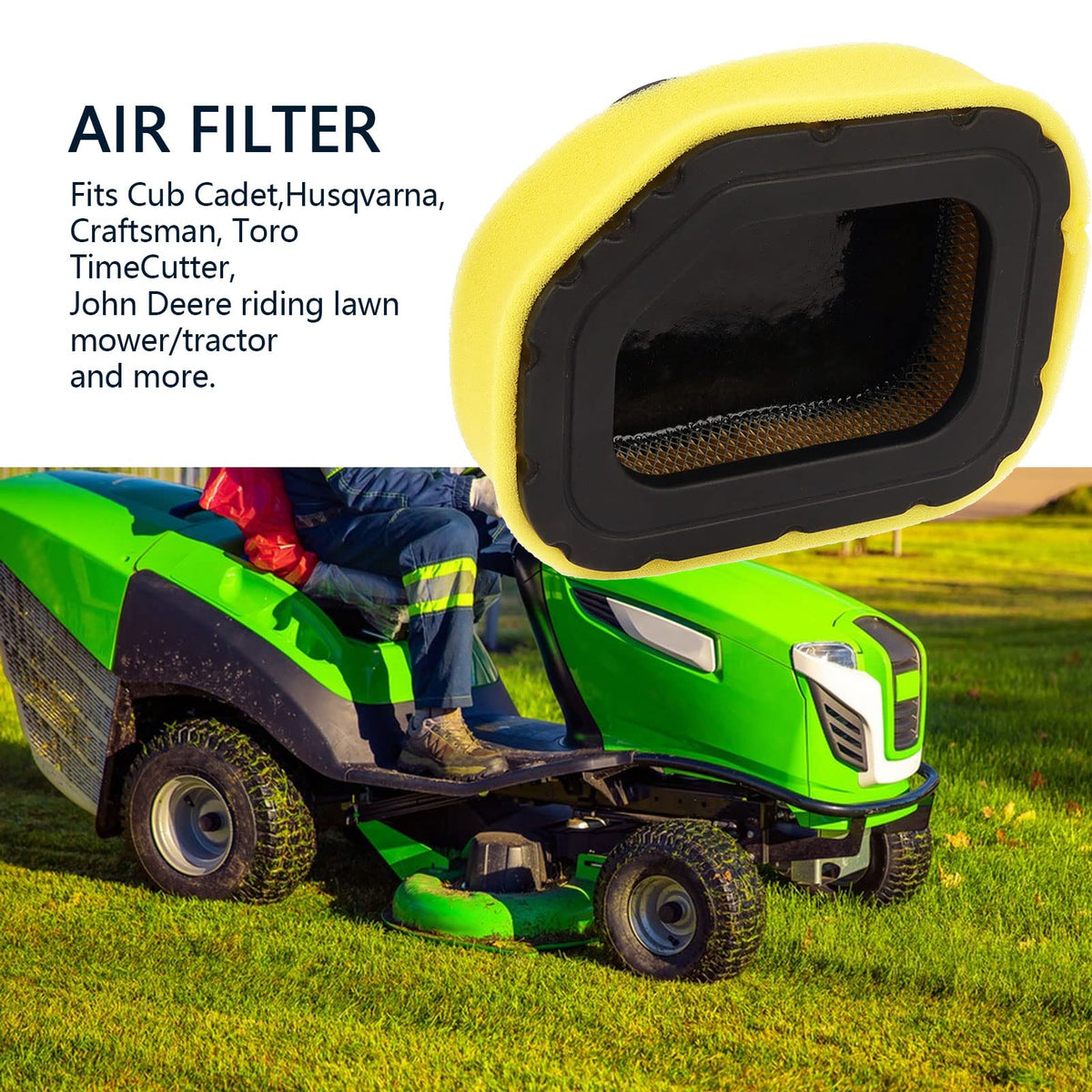 LOCOPOW air filter for Cub Cadet LT1045, enhances airflow and engine protection.