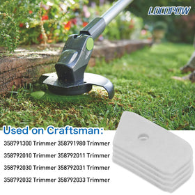 LOCOPOW air filter installed on a trimmer for smooth operation.