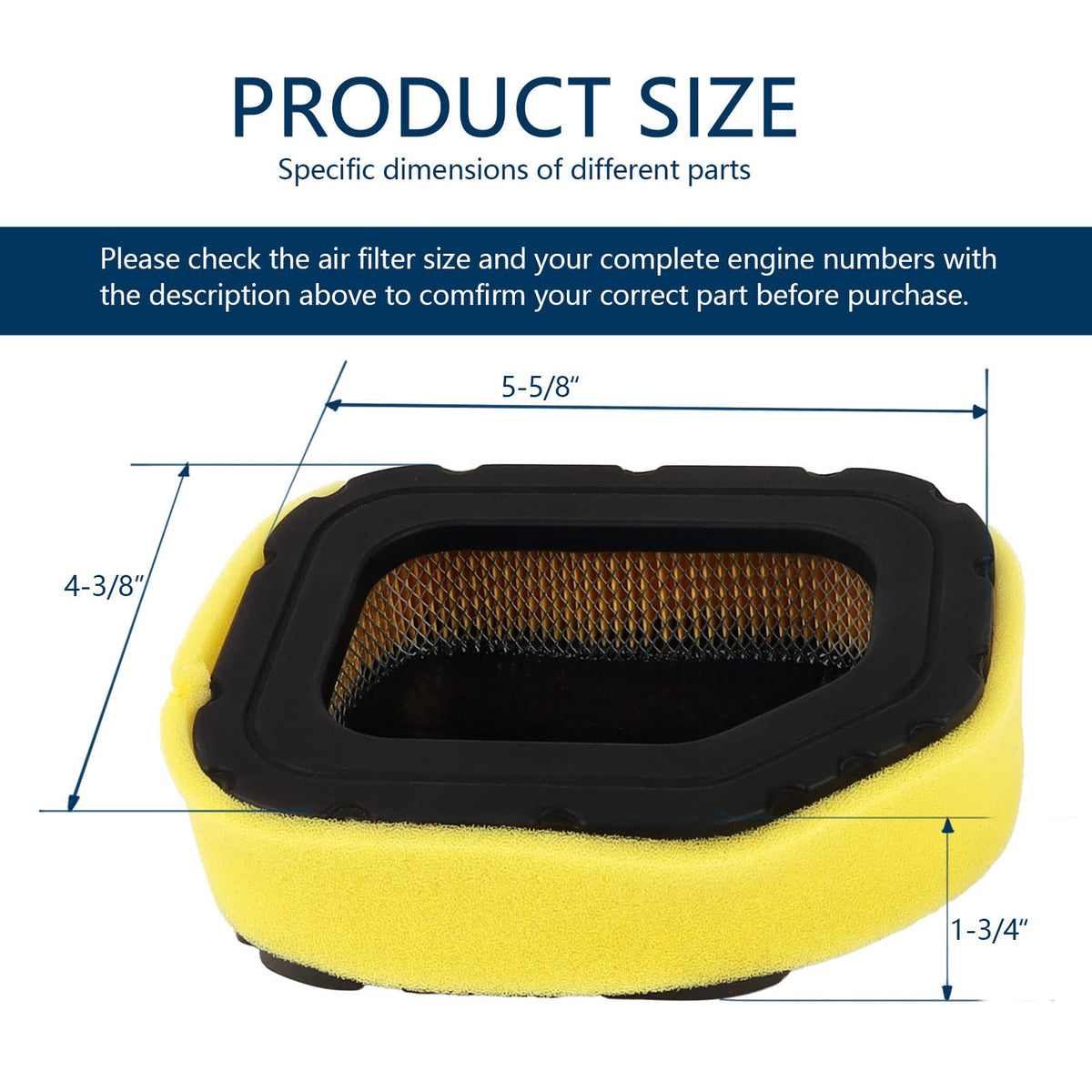 LOCOPOW air filter for John Deere MIU11943, supports dependable performance under load.