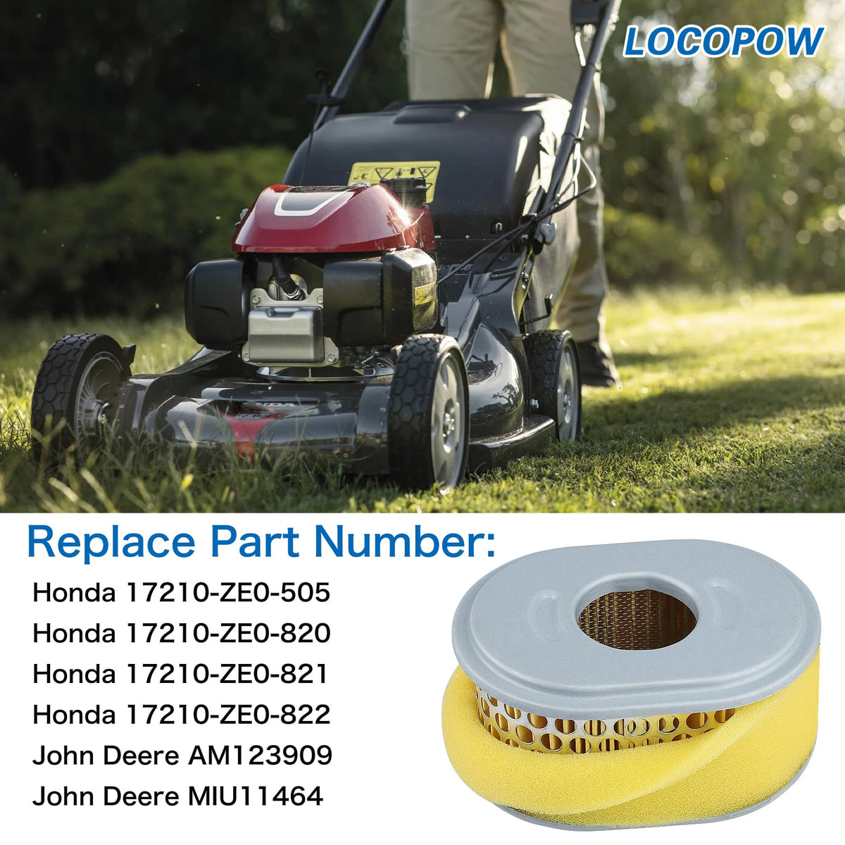 LOCOPOW metal mesh design protects the carburetor from dust.