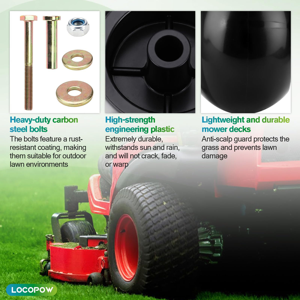 Durable LOCOPOW materials designed for long-lasting deck wheels