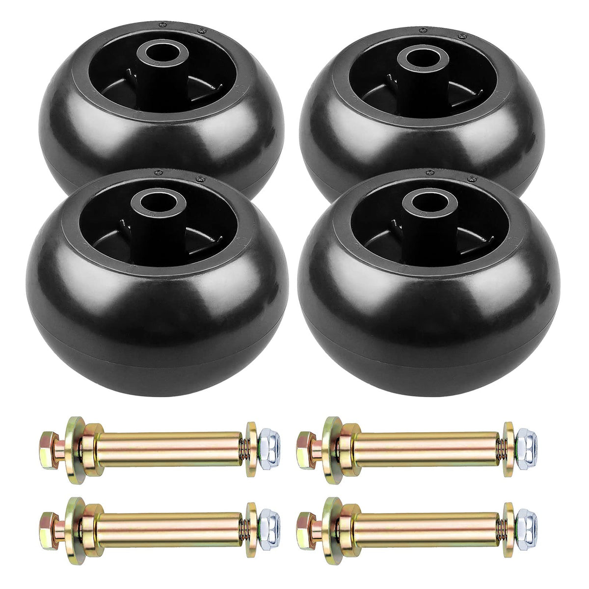 LOCOPOW anti-scalp deck wheel kit front view for quick replacement