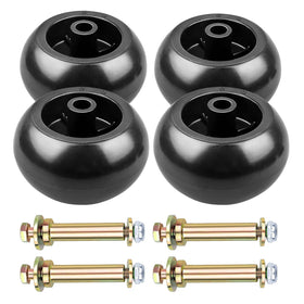 LOCOPOW anti-scalp deck wheel kit front view for quick replacement
