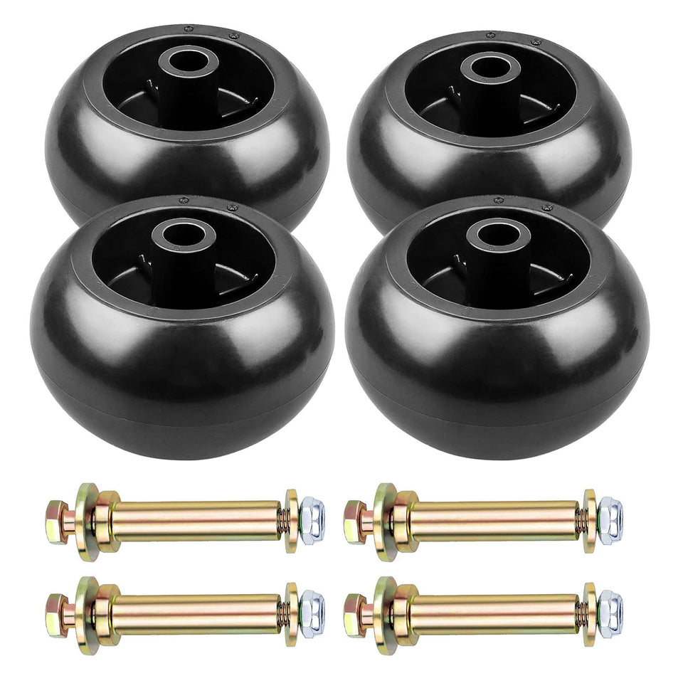 LOCOPOW anti-scalp deck wheel kit front view for quick replacement